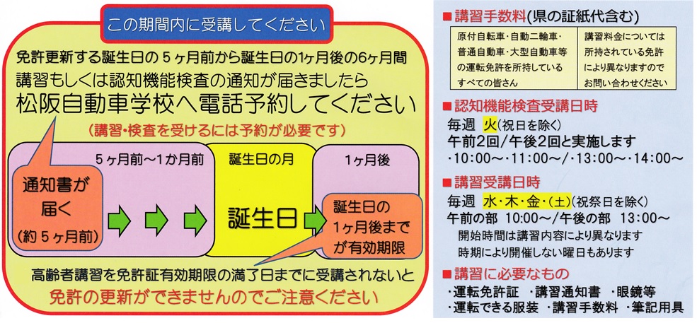 松阪自動車学校 高齢者講習